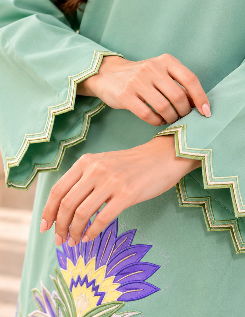 Mint Green Embroidered Co-Ord Set